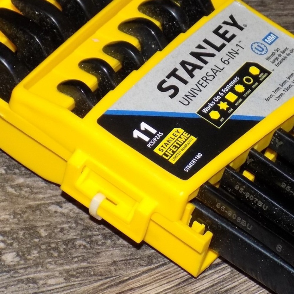 NEW Stanley Wrench Set Universal 6-in-1 11pc Metric Black STMT81180 - Picture 3 of 4